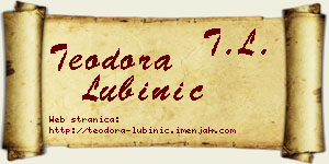 Teodora Lubinić vizit kartica